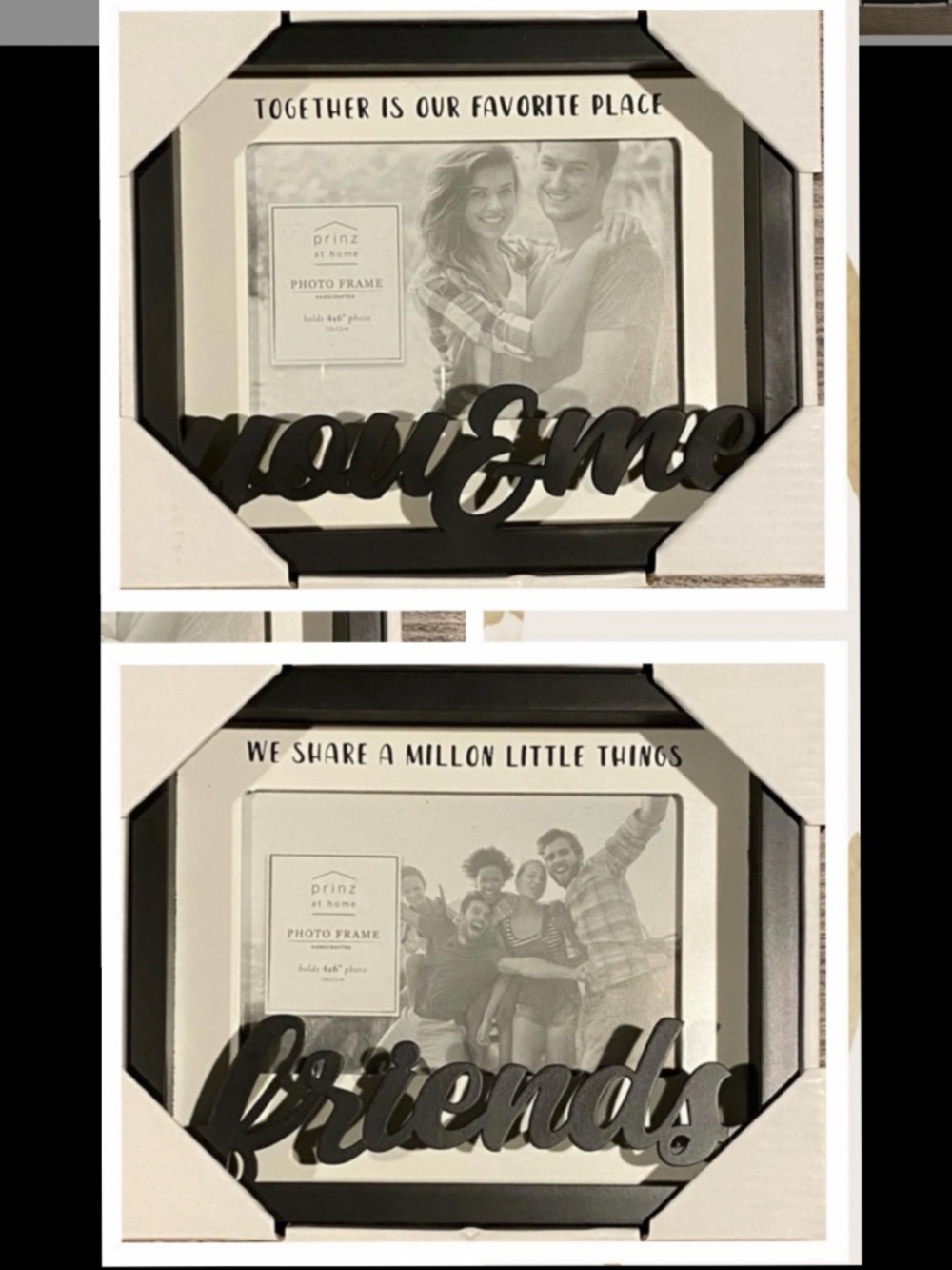 Set of 2 Photo 4x6 Black & White Frames - Picture 4 of 14